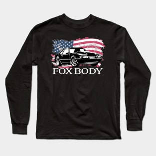 Mustang Foxbody American Fox body stang Muscle classic Car 5.0L Long Sleeve T-Shirt